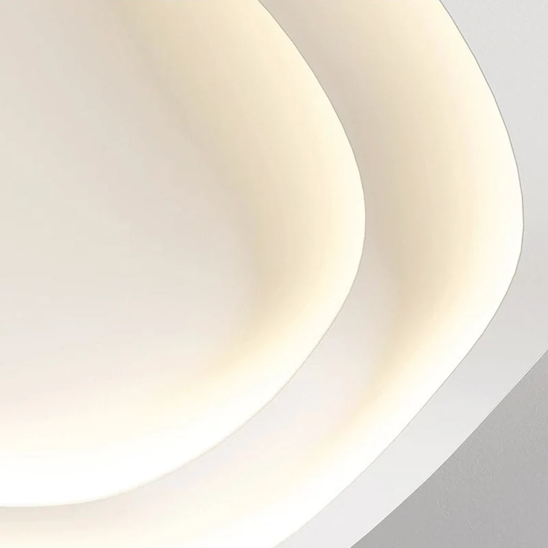 Dimbare LED Plafondlamp Wit Golvend Design Flush Mount 40-60cm Afstandsbediening Modern Scandinavisch | Sansoti