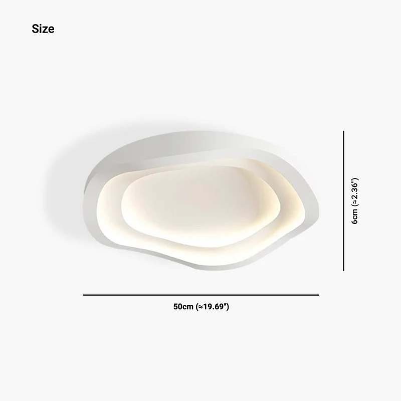Dimbare LED Plafondlamp Wit Golvend Design Flush Mount 40-60cm Afstandsbediening Modern Scandinavisch | Sansoti