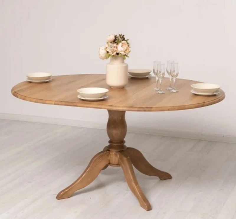 Casa Padrino Esstisch im Landhausstil mit Eichenholzplatte, 120 x 120 x 78 cm