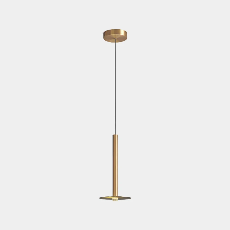 Gouden Hanglamp Slanke Buis LED Verstelbaar 3 Lichttemperaturen Modern Minimalistisch Design Aluminium | Sansoti