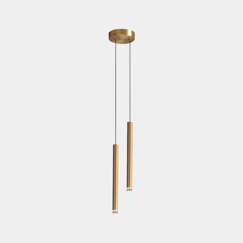 Gouden Hanglamp Slanke Buis LED Verstelbaar 3 Lichttemperaturen Modern Minimalistisch Design Aluminium | Sansoti