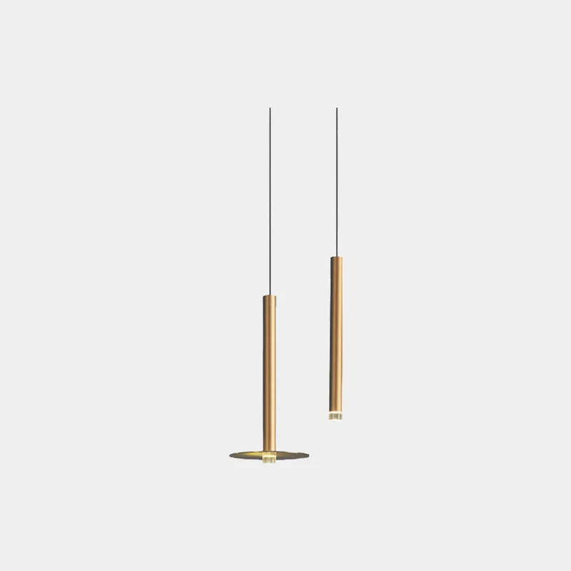 Gouden Hanglamp Slanke Buis LED Verstelbaar 3 Lichttemperaturen Modern Minimalistisch Design Aluminium | Sansoti