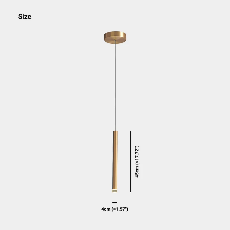 Gouden Hanglamp Slanke Buis LED Verstelbaar 3 Lichttemperaturen Modern Minimalistisch Design Aluminium | Sansoti