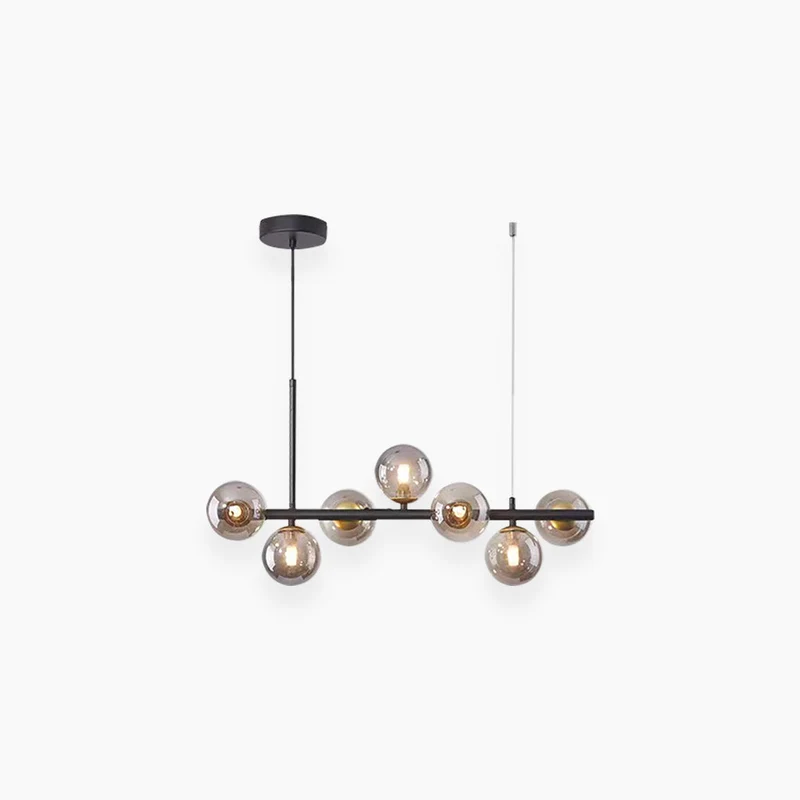 Glazen Bol Hanglamp met Gouden Frame 7-11 Lichtpunten Moderne Kroonluchter Verstelbare Kleurtemperatuur | Sansoti