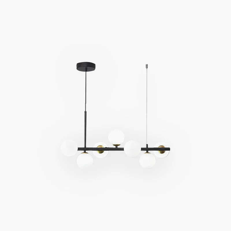 Glazen Bol Hanglamp met Gouden Frame 7-11 Lichtpunten Moderne Kroonluchter Verstelbare Kleurtemperatuur | Sansoti