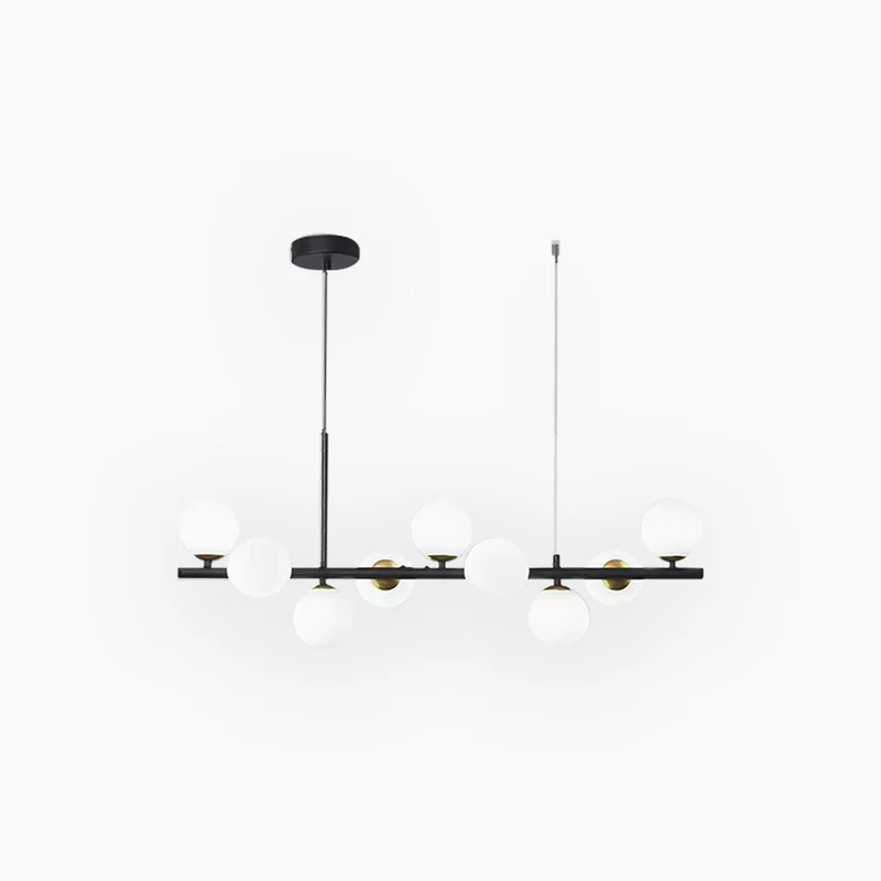 Glazen Bol Hanglamp met Gouden Frame 7-11 Lichtpunten Moderne Kroonluchter Verstelbare Kleurtemperatuur | Sansoti