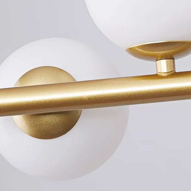 Glazen Bol Hanglamp met Gouden Frame 7-11 Lichtpunten Moderne Kroonluchter Verstelbare Kleurtemperatuur | Sansoti