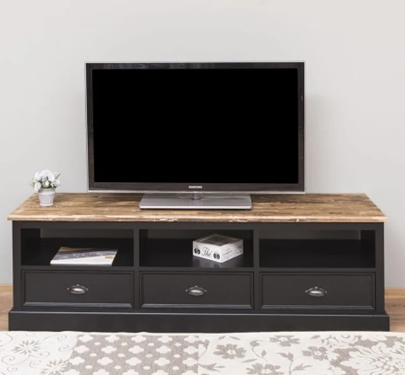 Casa Padrino TV Schrank im Landhausstil mit 3 Schubladen, 180 x 46 x 56 cm
