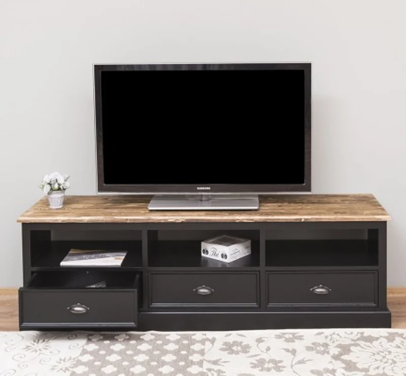 Casa Padrino TV Schrank im Landhausstil mit 3 Schubladen, 180 x 46 x 56 cm