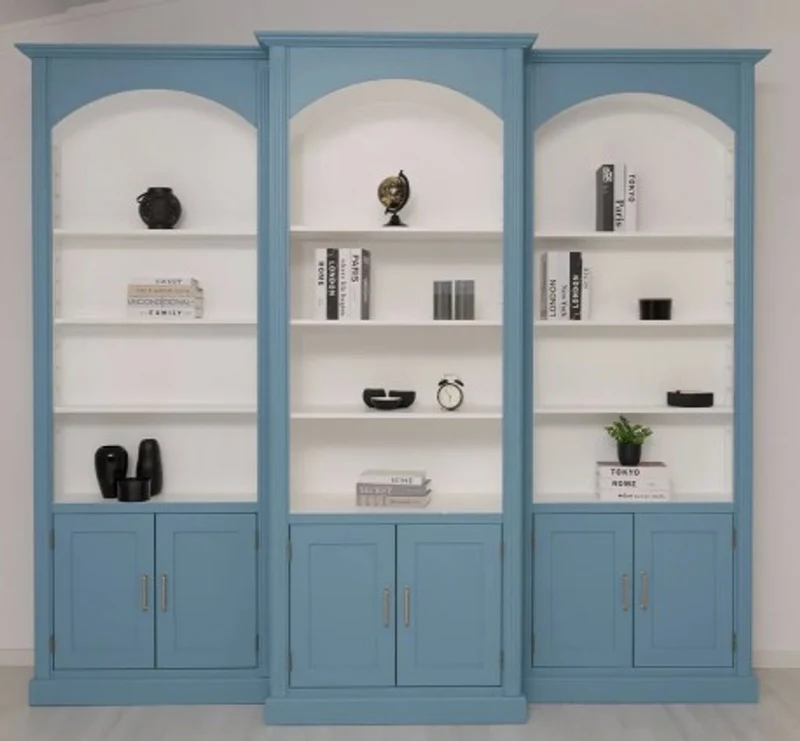 Casa Padrino Bücherregal im Landhausstil, 296 x 30 x 250 cm