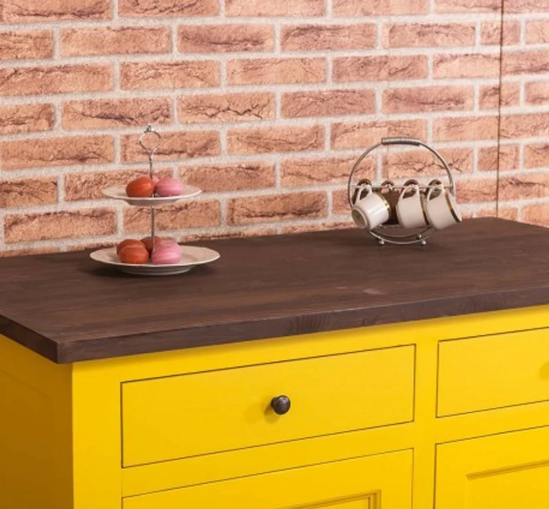 Casa Padrino Küchenschrank im Landhausstil mit 2 Türen und 2 Schubladen, 120 x 65 x 90 cm