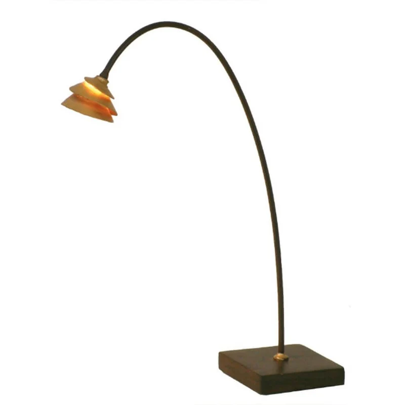 Tischleuchte Snail Two Eisen Braun-Schwarz-Gold