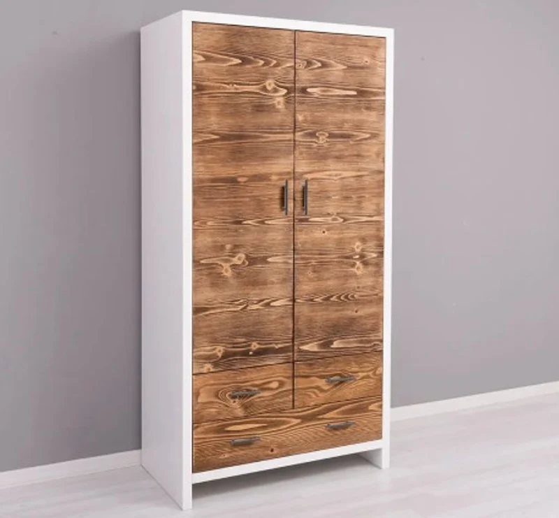 Casa Padrino Kleiderschrank im Landhausstil mit 2 Türen und 3 Schubladen, 100 x 55 x 200 cm