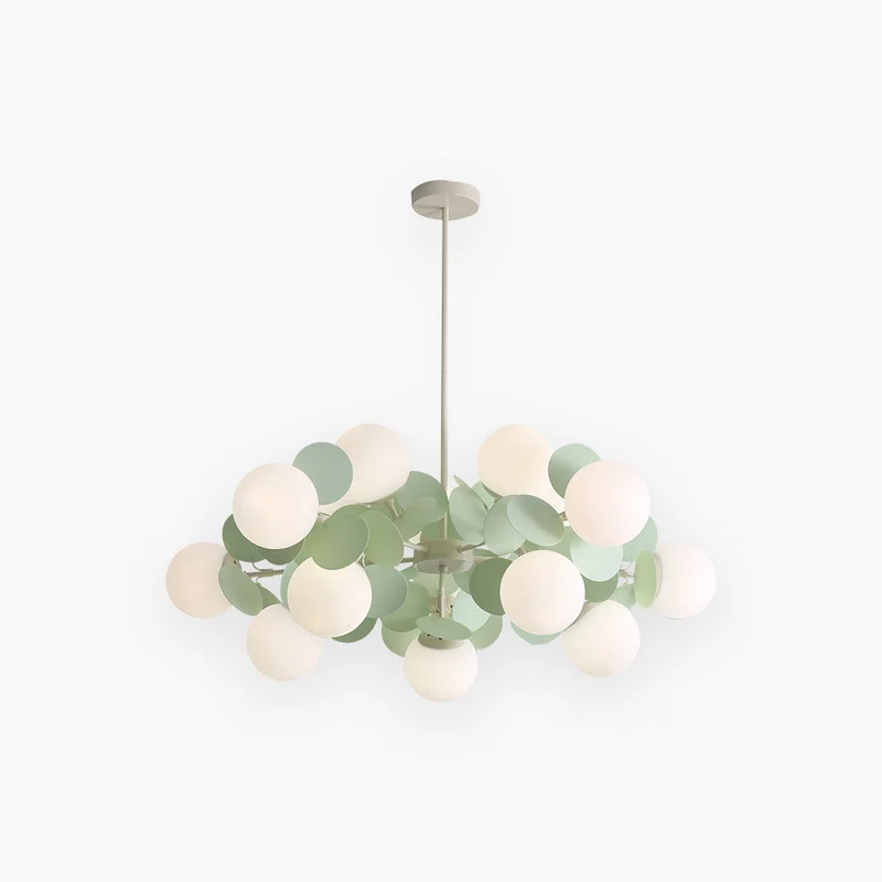 Kroonluchter Modern Opaal Glazen Takken LED Dimbaar Woonkamer Eetkamer Sfeerverlichting Artistiek Design | Sansoti