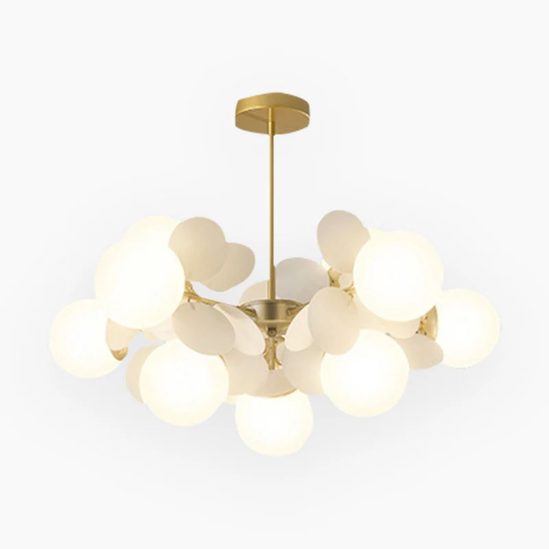 Kroonluchter Modern Opaal Glazen Takken LED Dimbaar Woonkamer Eetkamer Sfeerverlichting Artistiek Design | Sansoti