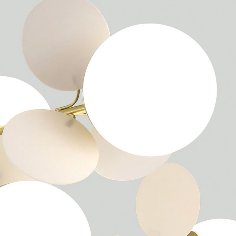 Kroonluchter Modern Opaal Glazen Takken LED Dimbaar Woonkamer Eetkamer Sfeerverlichting Artistiek Design | Sansoti