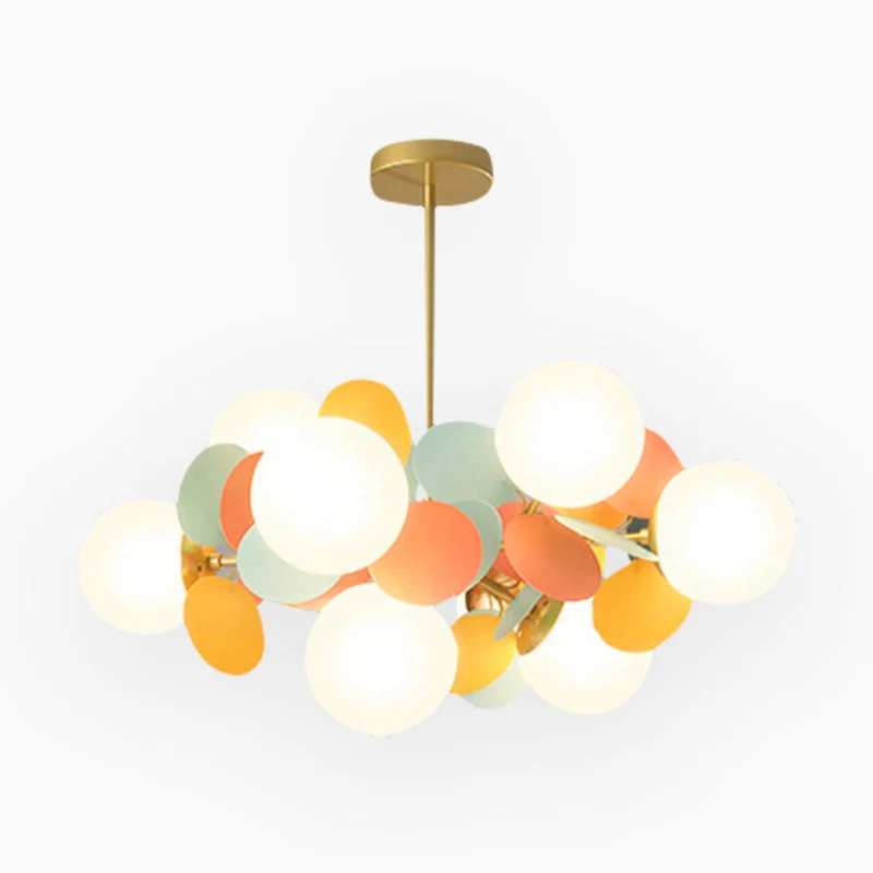 Kroonluchter Modern Opaal Glazen Takken LED Dimbaar Woonkamer Eetkamer Sfeerverlichting Artistiek Design | Sansoti