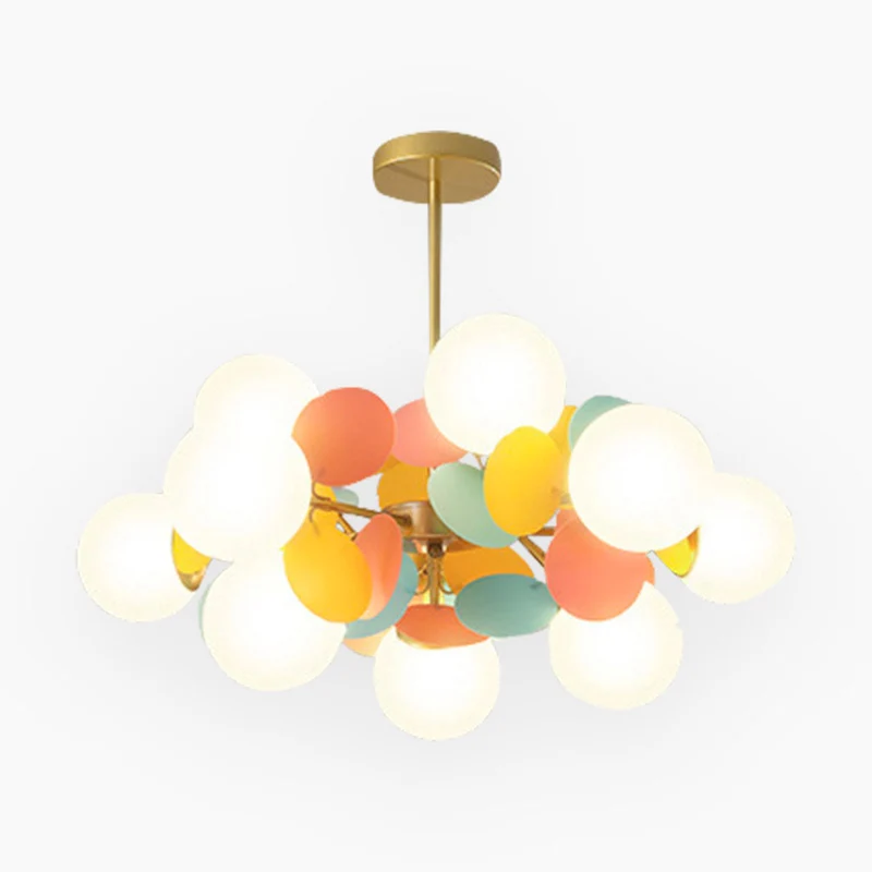 Kroonluchter Modern Opaal Glazen Takken LED Dimbaar Woonkamer Eetkamer Sfeerverlichting Artistiek Design | Sansoti