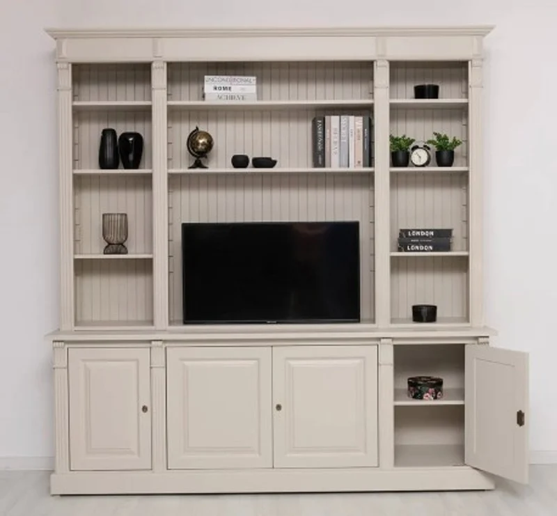Casa Padrino TV Schrank im Landhausstil, 223 x 51 x 228 cm