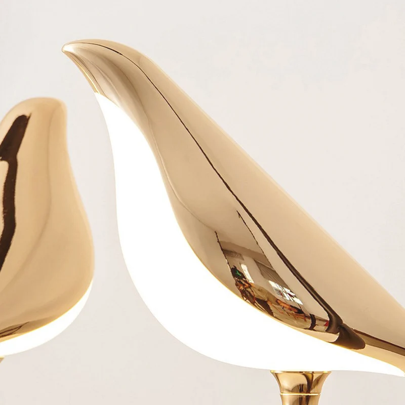 Ekster Hanglamp Zwart Goud LED Kroonluchter Moderne Decoratieve Vogelmotief Verlichting Woonkamer Eetkamer | Sansoti