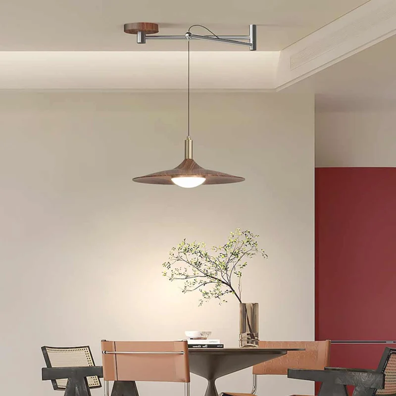 LED Hanglamp Verstelbare Arm Dimbaar met Afstandsbediening Scandinavisch Design IJzer Acryl Woonkamer Eetkamer | Sansoti