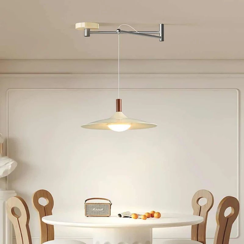 LED Hanglamp Verstelbare Arm Dimbaar met Afstandsbediening Scandinavisch Design IJzer Acryl Woonkamer Eetkamer | Sansoti