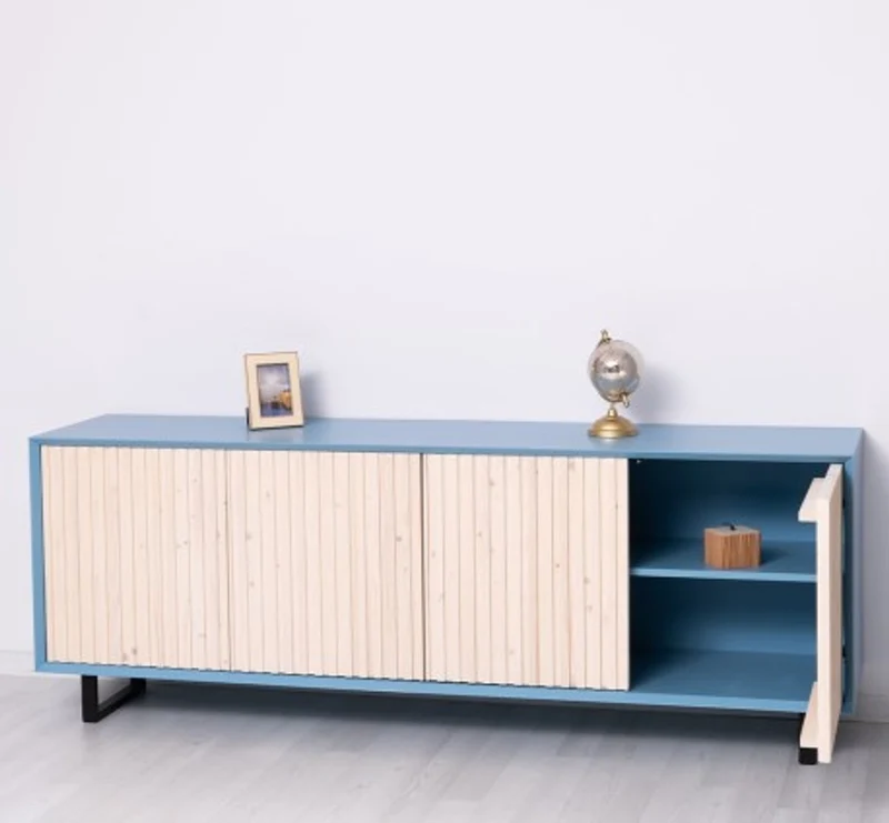 Casa Padrino Kommode im Landhausstil mit 4 Türen, 214 x 50 x 78 cm