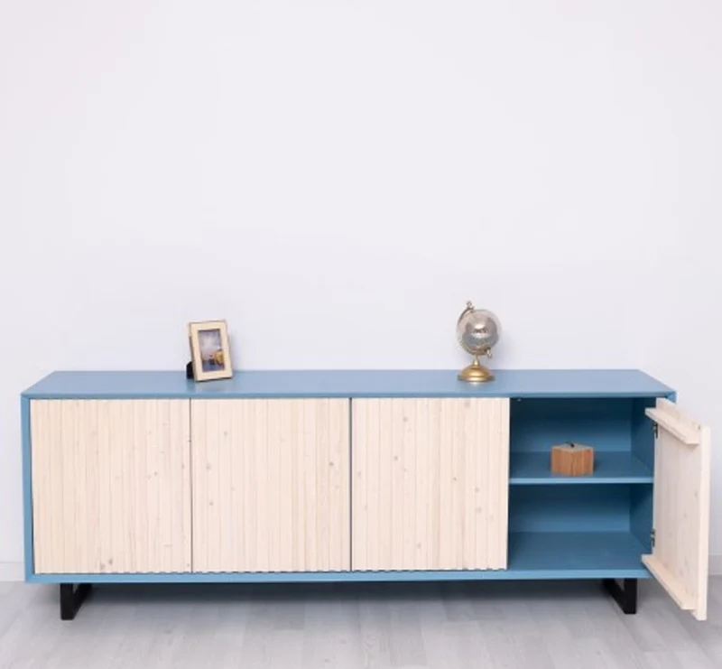 Casa Padrino Kommode im Landhausstil mit 4 Türen, 214 x 50 x 78 cm