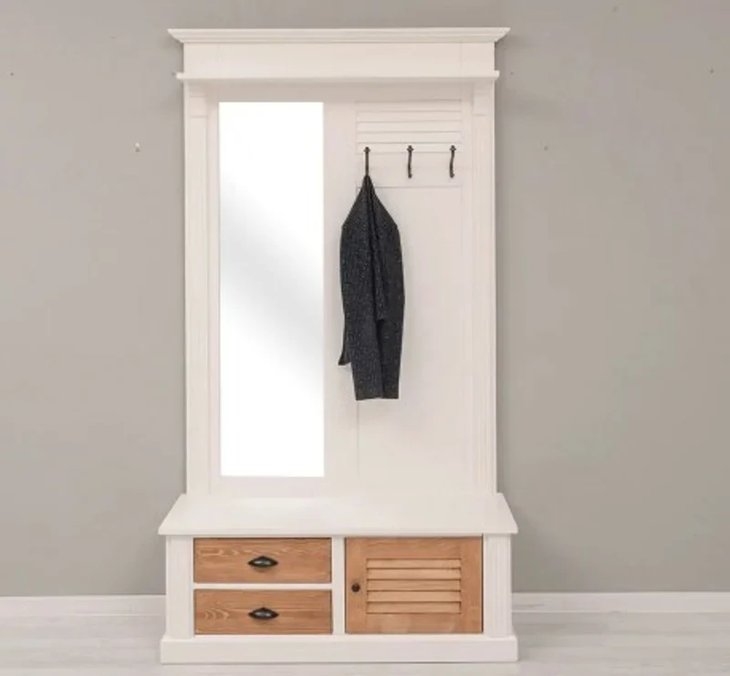 Casa Padrino Garderobe im Landhausstil, 121 x 41 x 210 cm
