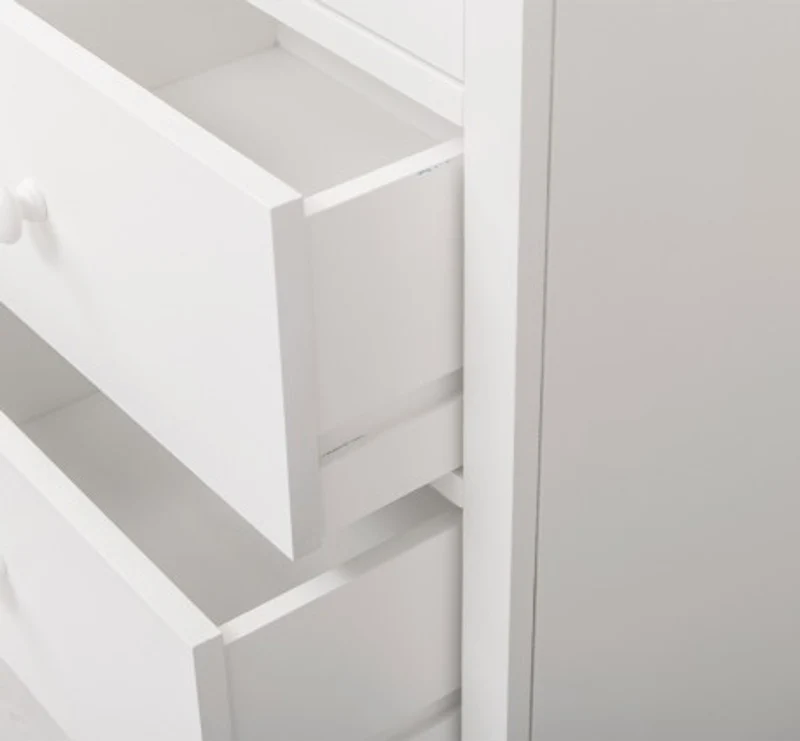 Casa Padrino Kommode im Landhausstil Weiß mit 5 Schubladen, 61 x 38 x 123 cm