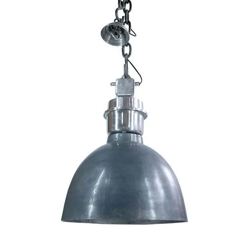 Casa Padrino Vintage Stil Hängeleuchte Grau Ø 44 x H. 60 cm - Industrial Pendelleuchte