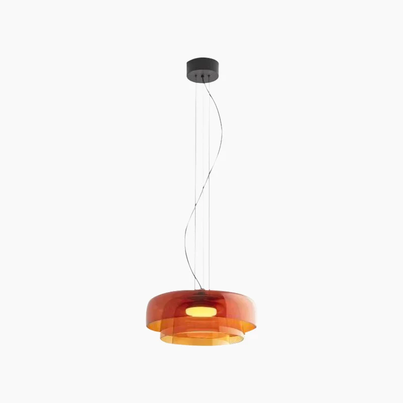 Gelaagde Glazen Hanglamp LED Dimbaar met Gekleurde Schermen Scandinavisch Design voor Eetkamer Woonkamer | Sansoti