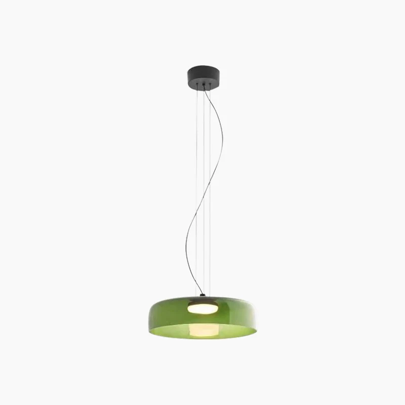 Gelaagde Glazen Hanglamp LED Dimbaar met Gekleurde Schermen Scandinavisch Design voor Eetkamer Woonkamer | Sansoti