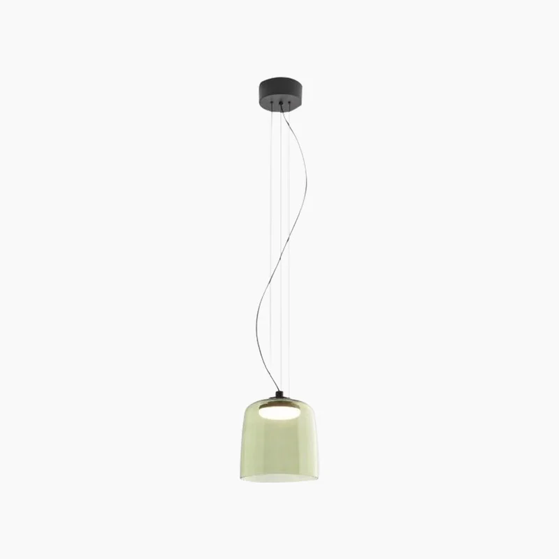 Gelaagde Glazen Hanglamp LED Dimbaar met Gekleurde Schermen Scandinavisch Design voor Eetkamer Woonkamer | Sansoti