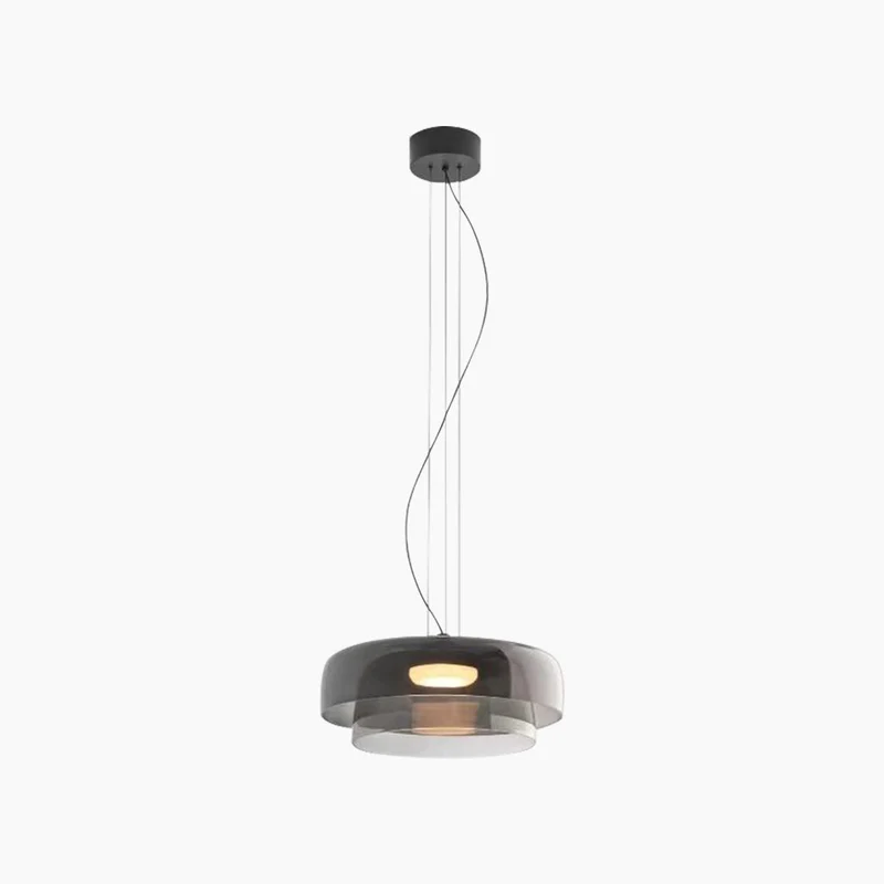 Gelaagde Glazen Hanglamp LED Dimbaar met Gekleurde Schermen Scandinavisch Design voor Eetkamer Woonkamer | Sansoti