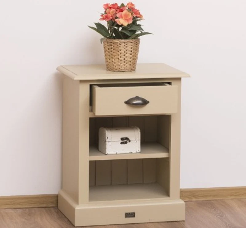 Casa Padrino Nachttisch im Landhausstil mit 1 Schublade, 47 x 32 x 59 cm