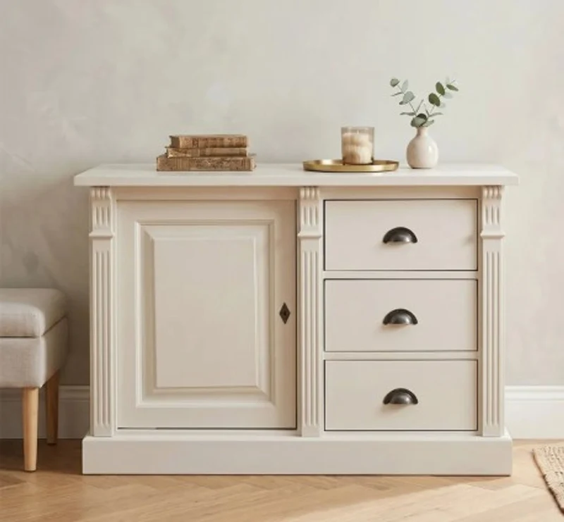 Casa Padrino Sideboard im Landhausstil mit 1 Tür und 3 Schubladen, 116 x 51 x 78 cm