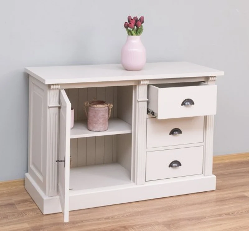 Casa Padrino Sideboard im Landhausstil mit 1 Tür und 3 Schubladen, 116 x 51 x 78 cm