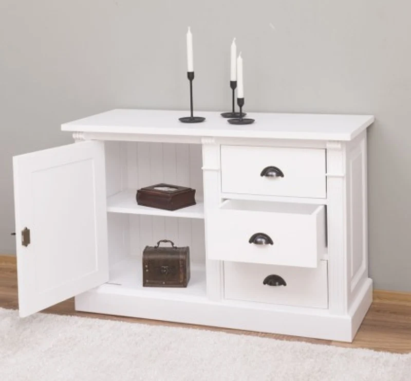 Casa Padrino Sideboard im Landhausstil mit 1 Tür und 3 Schubladen, 116 x 51 x 78 cm