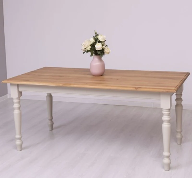 Casa Padrino Esstisch im Landhausstil mit Eichenholzplatte, 160 x 90 x 78 cm