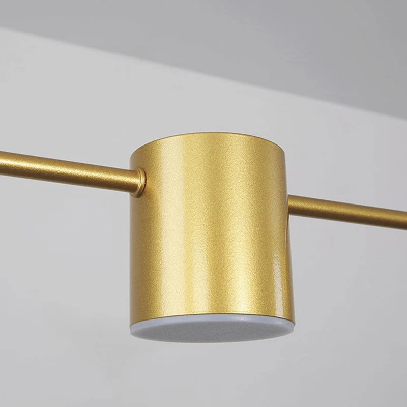 Dimbare LED Hanglamp Lineair Aluminium Zwart Goud Eetkamer Moderne Kroonluchter Verstelbaar Design Verlichting | Sansoti