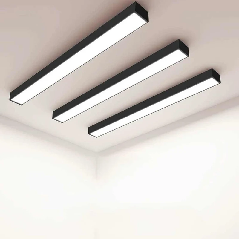 Lineaire LED Plafondlamp Aluminium Dimbaar met Afstandsbediening 3 Lichtkleur Modern Design Kantoor Eetkamer | Sansoti