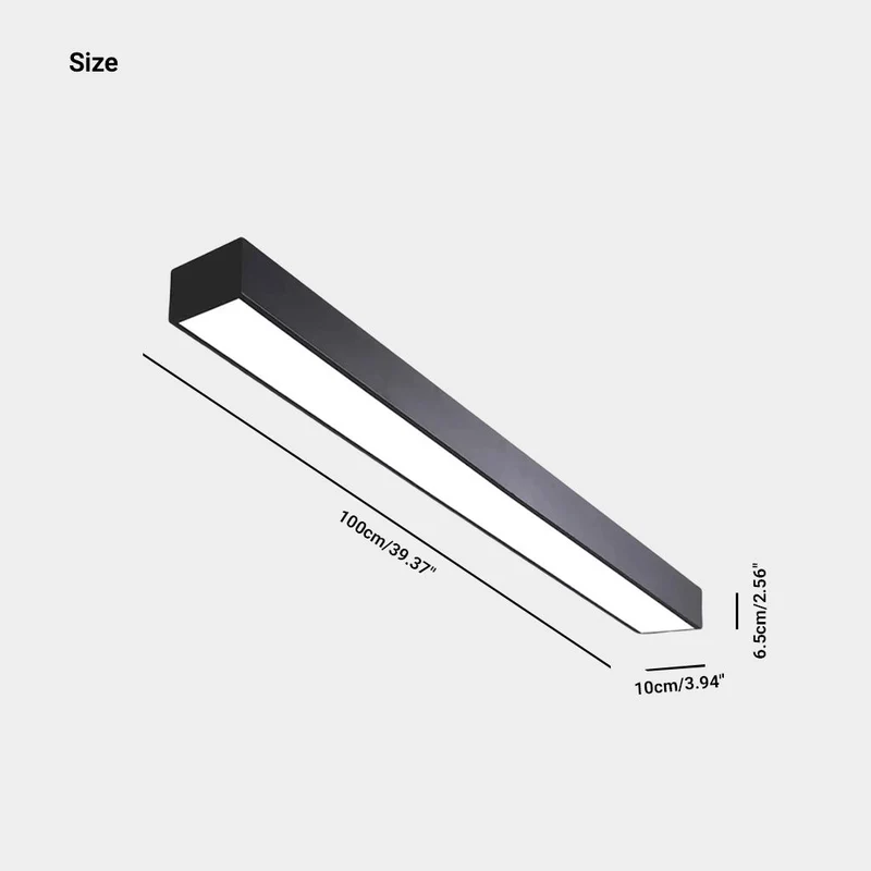 Lineaire LED Plafondlamp Aluminium Dimbaar met Afstandsbediening 3 Lichtkleur Modern Design Kantoor Eetkamer | Sansoti