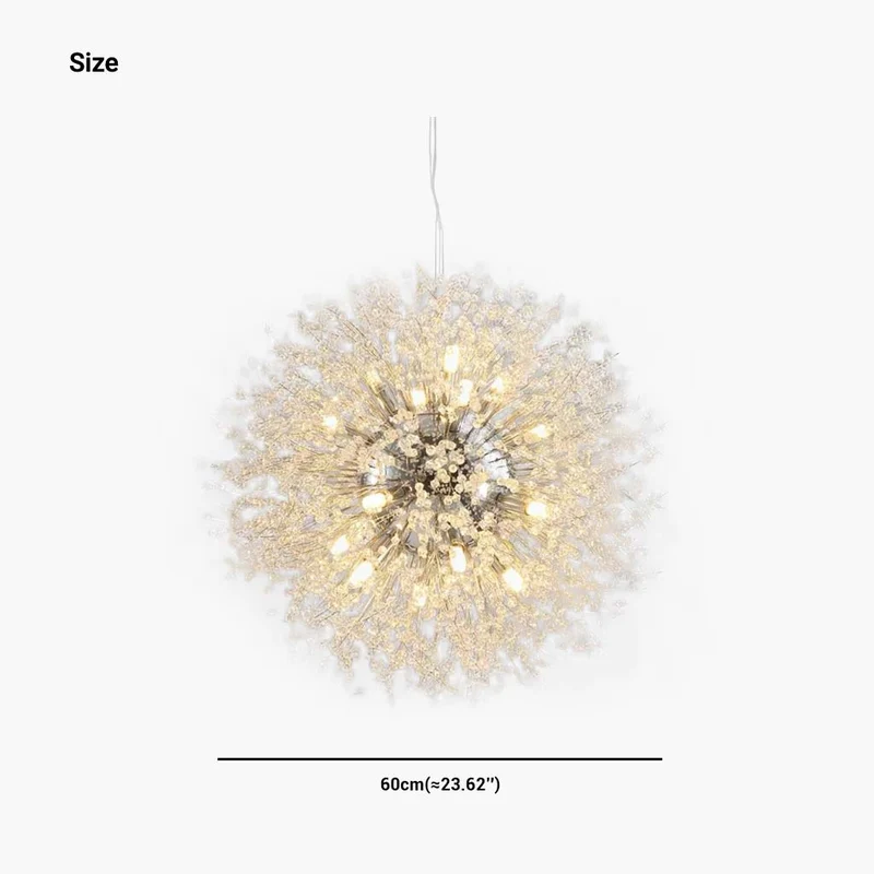 Kristallen Kroonluchter Metaal Glas Paardenbloem Design 8-16 Lichtpunten Goud Zilver Woonkamer Eetkamer Hal | Sansoti