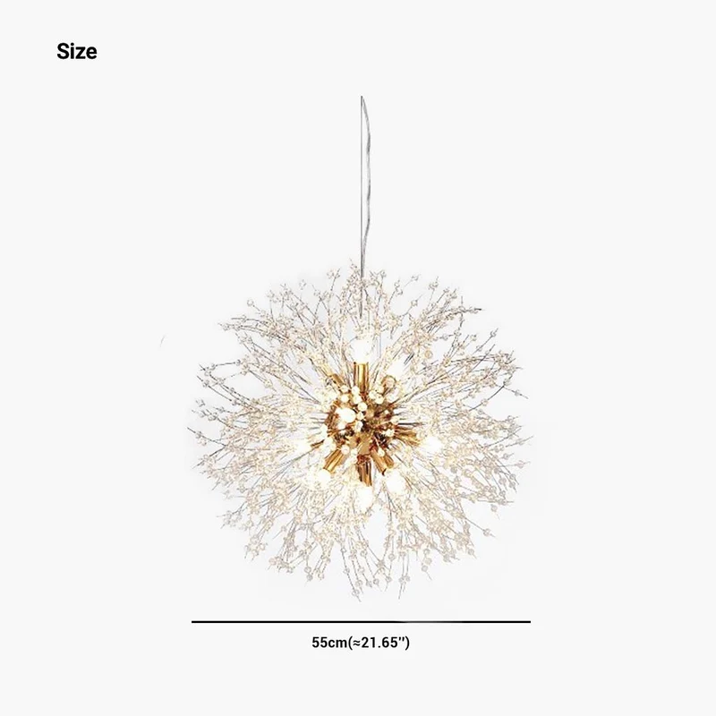 Kristallen Kroonluchter Metaal Glas Paardenbloem Design 8-16 Lichtpunten Goud Zilver Woonkamer Eetkamer Hal | Sansoti