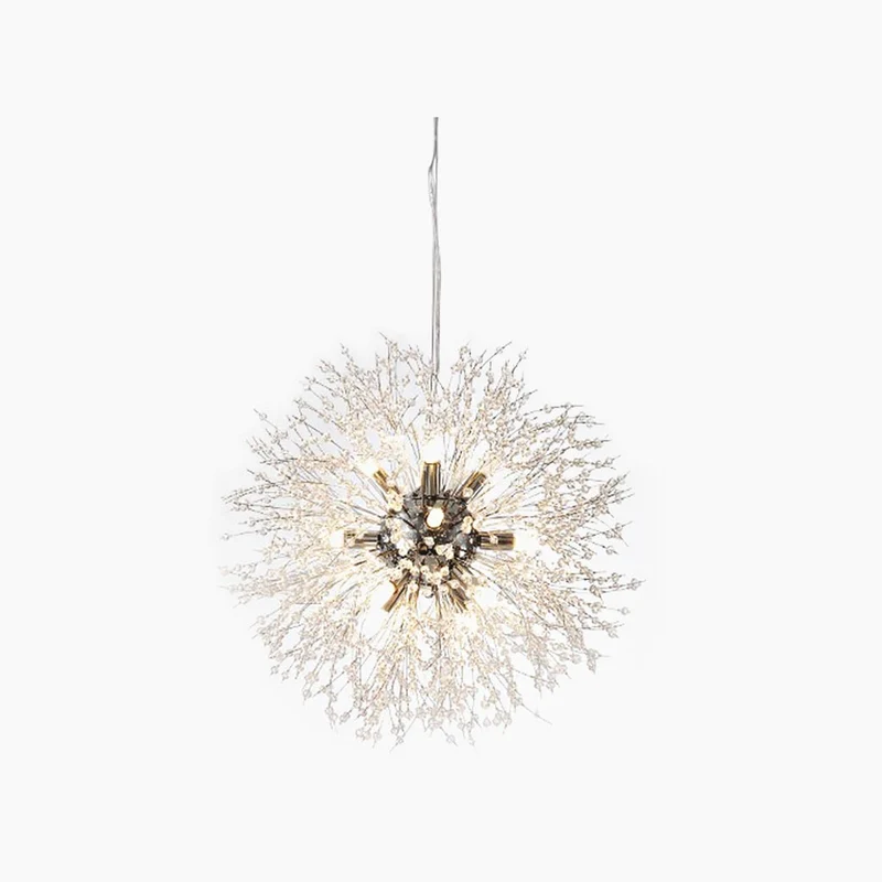 Kristallen Kroonluchter Metaal Glas Paardenbloem Design 8-16 Lichtpunten Goud Zilver Woonkamer Eetkamer Hal | Sansoti