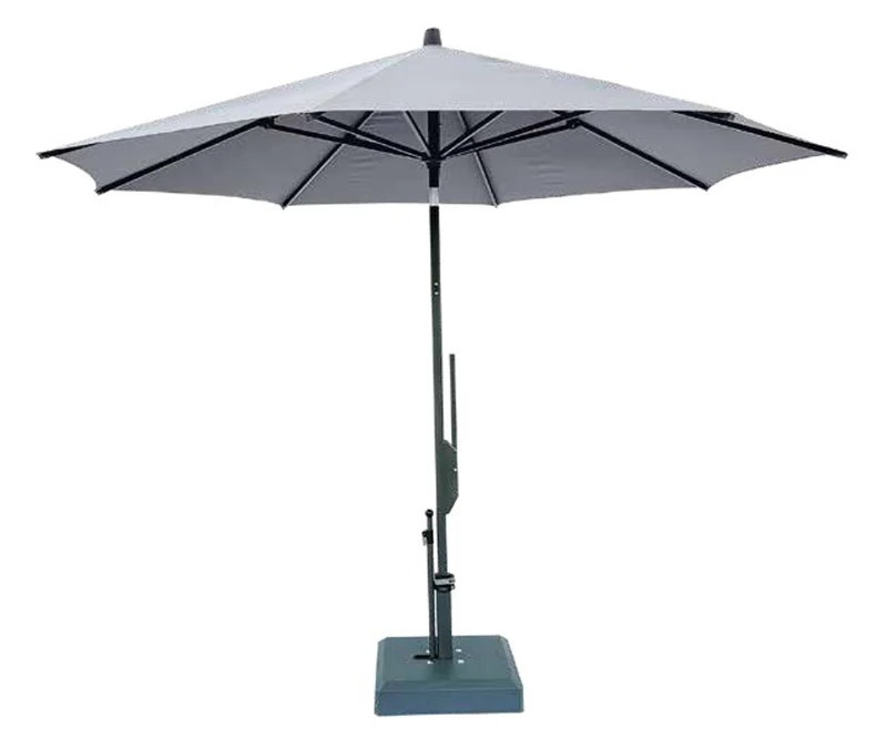 Casa Padrino Luxus Sonnenschirm Anthrazit / Grau - Quadratischer Gartenschirm mit Aluminium Mast und Polyester Bezug - 250 x 250 cm
