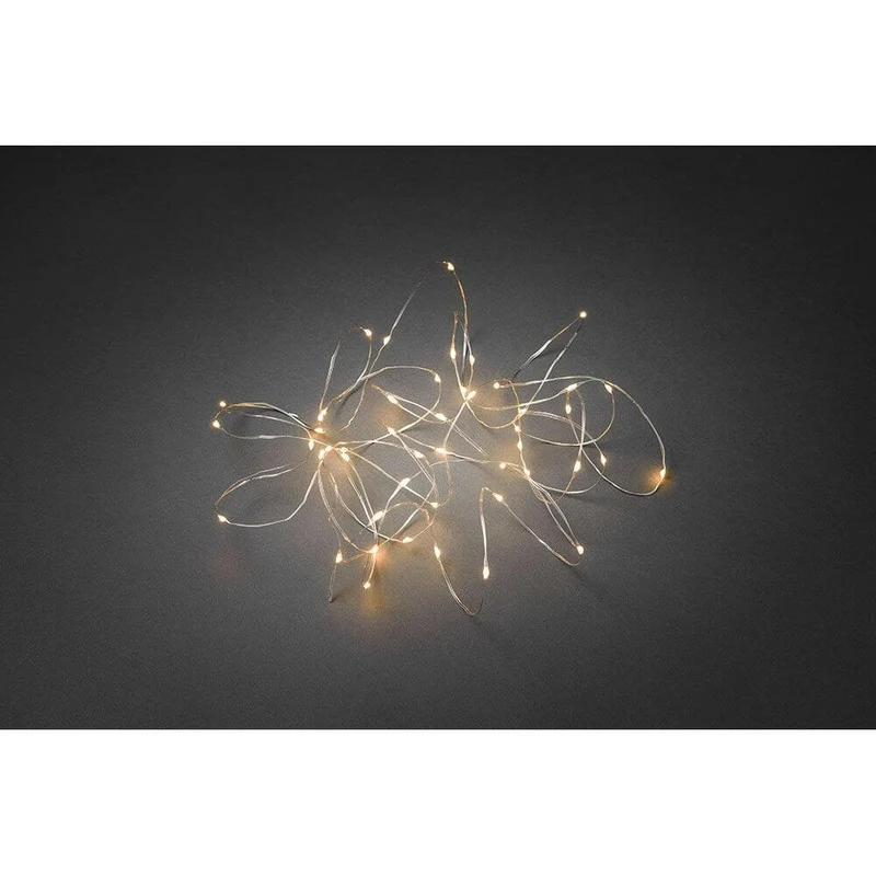 LED Tropfenlichterkette 100 bernsteinfarbene Dioden