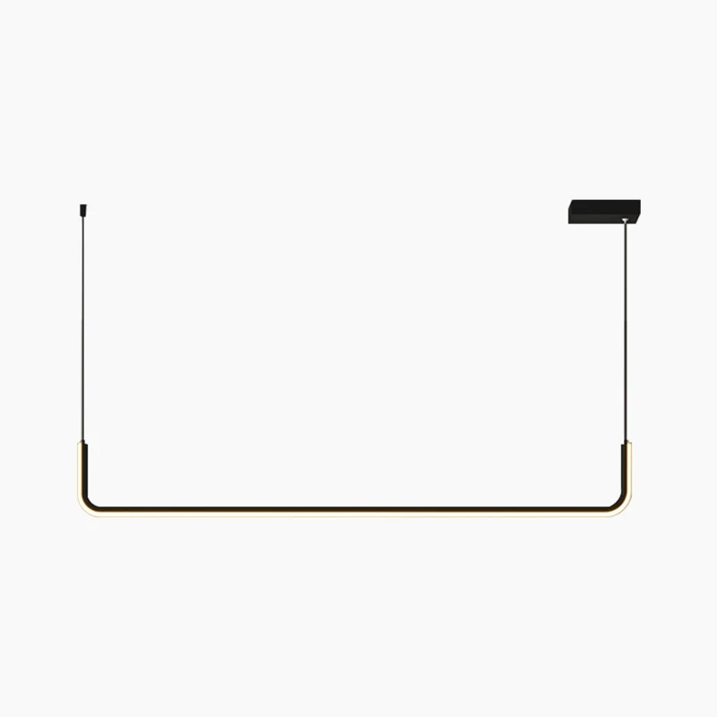 Lineaire LED Hanglamp Metaal Goud Zwart Dimbaar Verstelbaar 3 Lichtkleur Modern Plafondlamp Eetkamer | Sansoti
