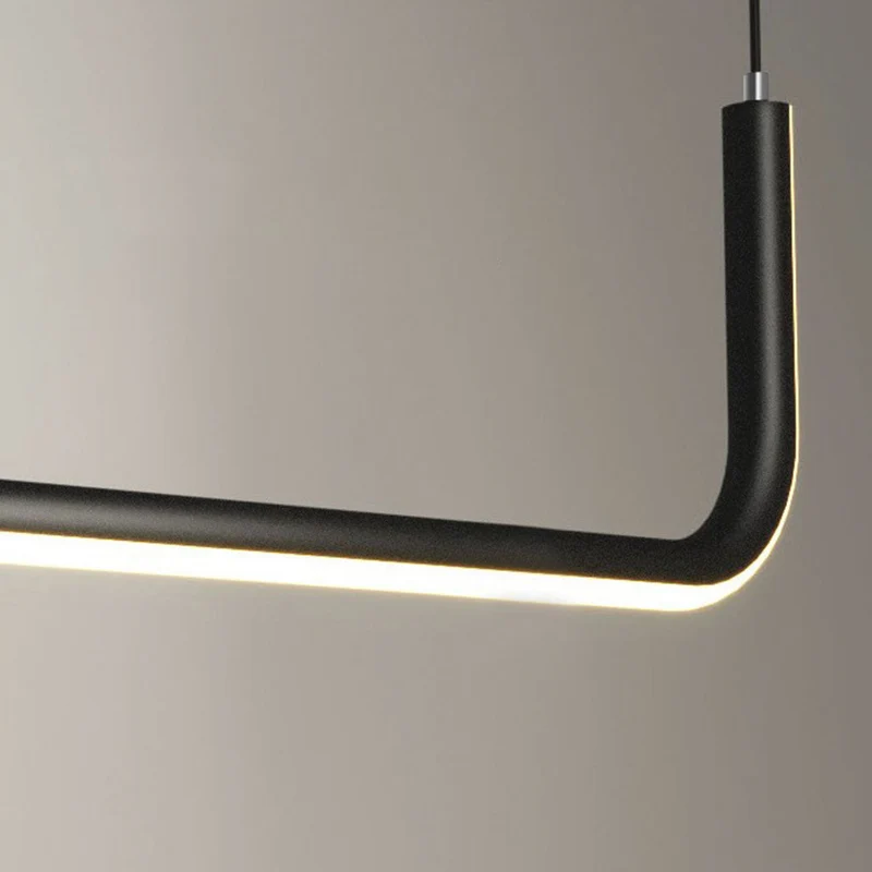 Lineaire LED Hanglamp Metaal Goud Zwart Dimbaar Verstelbaar 3 Lichtkleur Modern Plafondlamp Eetkamer | Sansoti